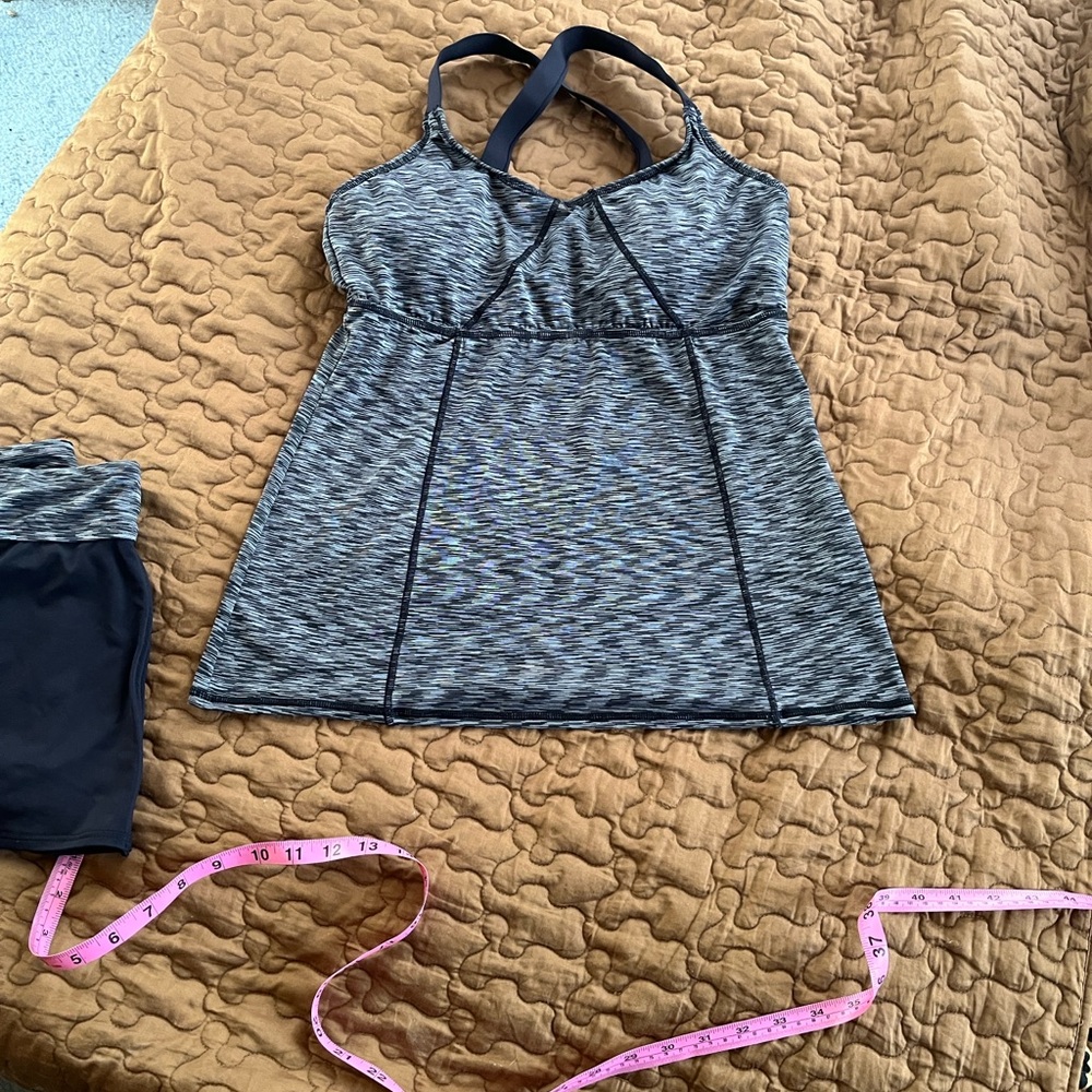 TYR Women's Swim Top - Black and Gray